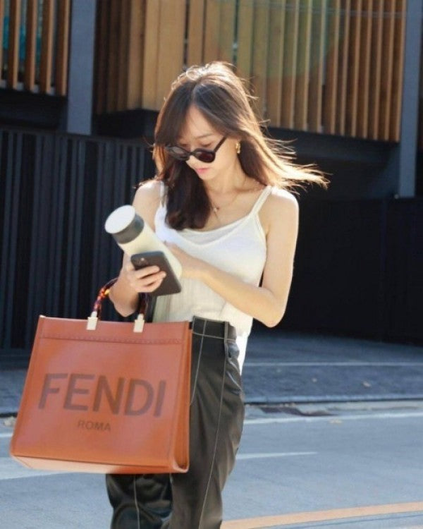 Fdi Rma Sunshine Tote Bag With Dust Bag & Shoulder Strap (Brown) Women Handbag