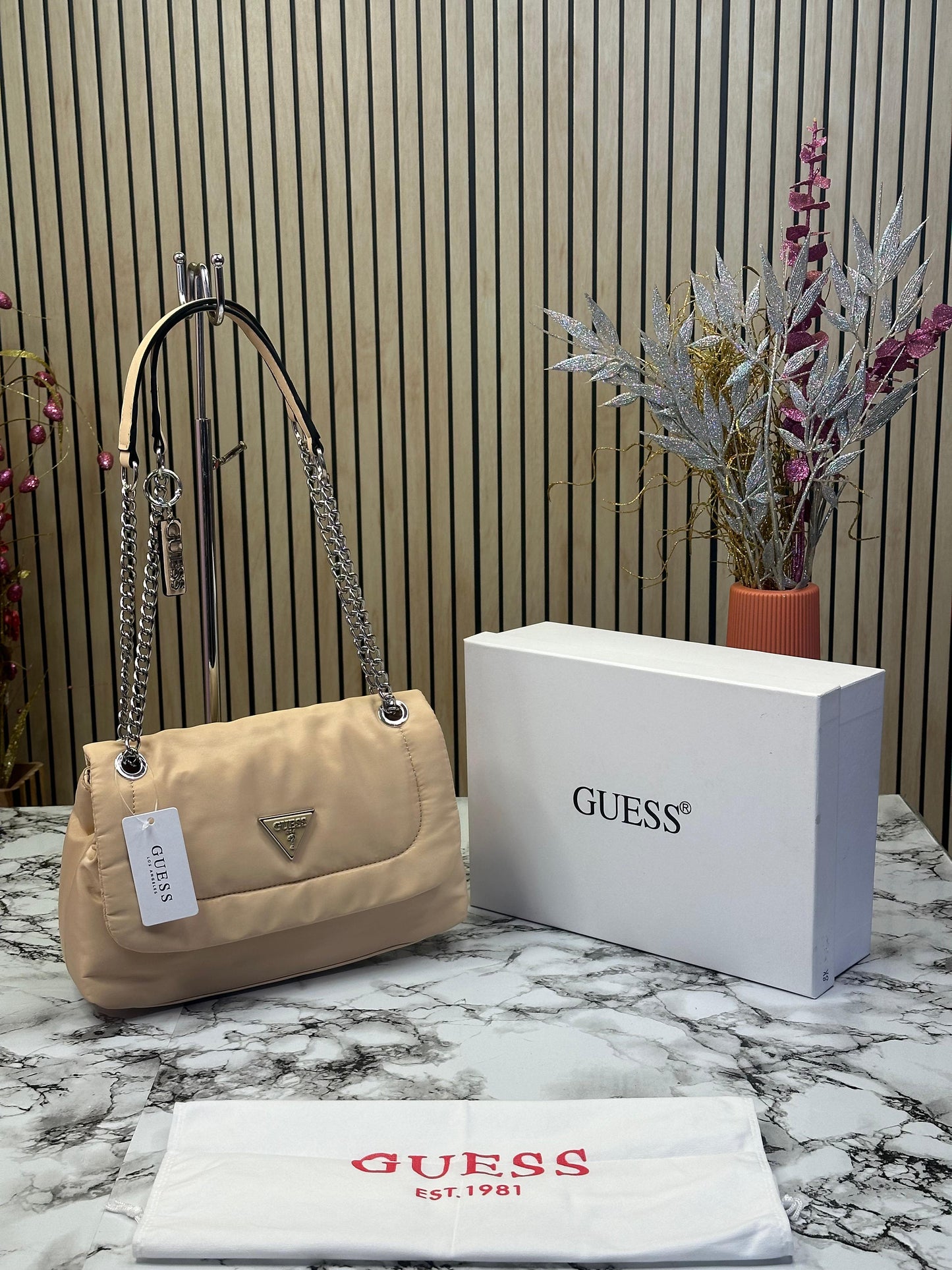 GUS QUTED SHOULDER BAG Women Handbag WITH BOX
