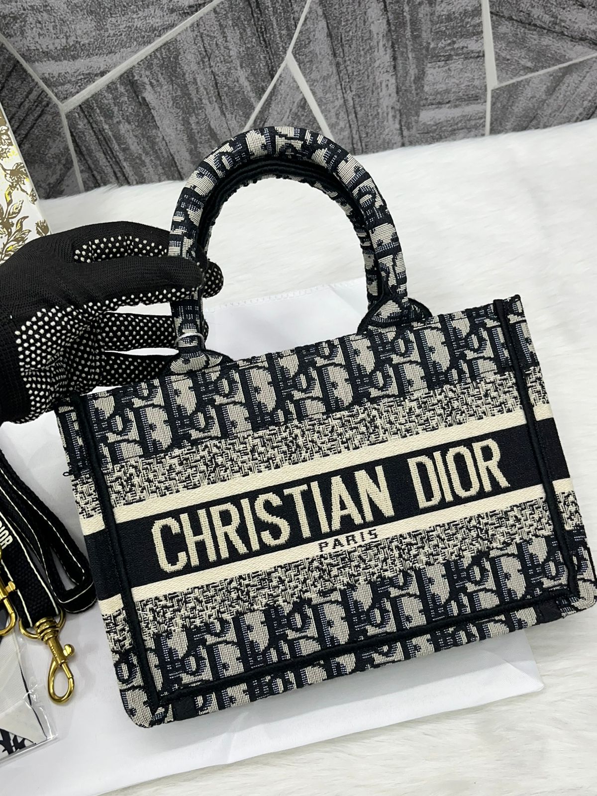 Dir Book Tote Mini Women Handbag WITH BOX