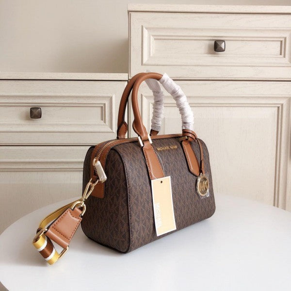 Micel Kors MK Boson Sling Hand Bag With Dust Bag & Shoulder Strap (Brown - 319)