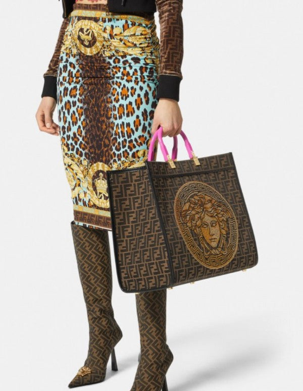 Fei Roa Versace Trendy Leather Handbag