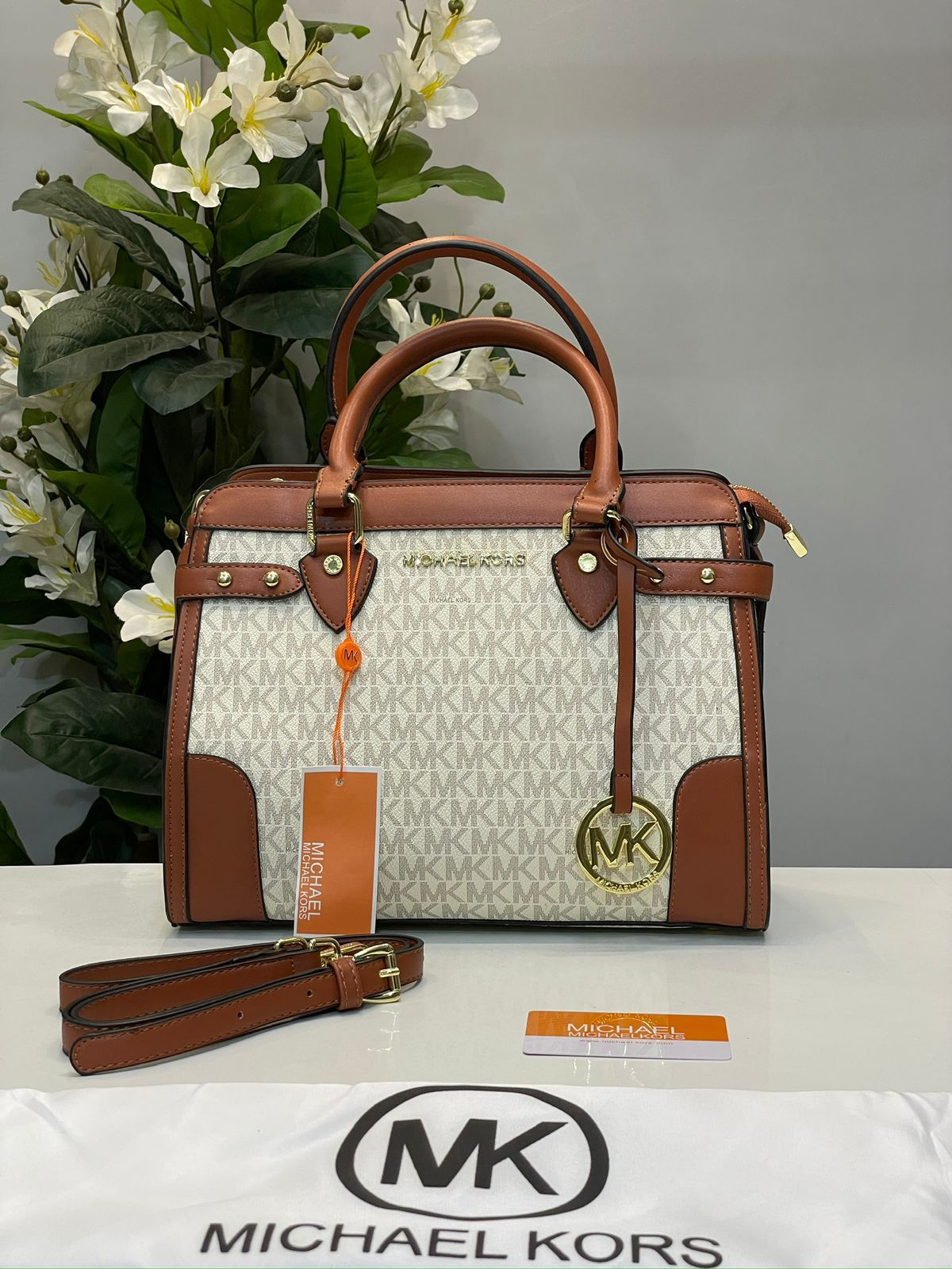 MICHL KOS ROWAN SATCHEL BAG WITH DUST WOMAN HAND BAG