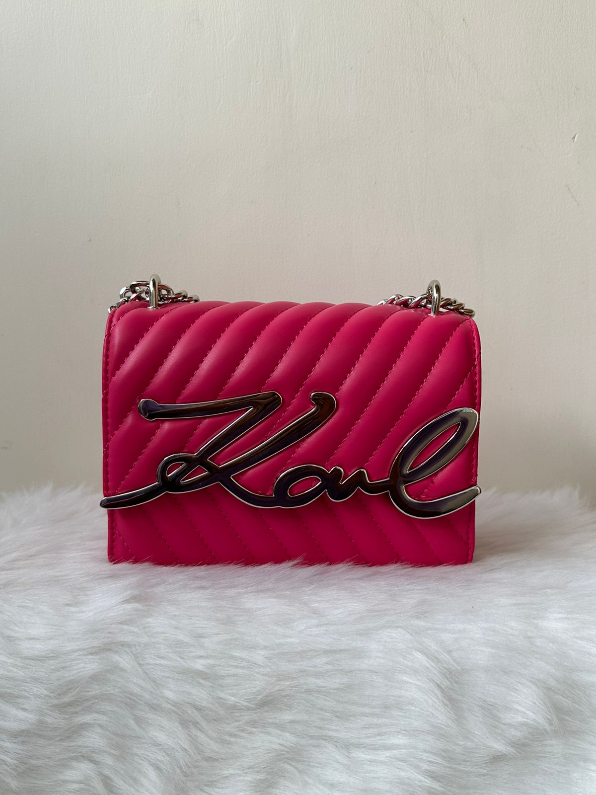 Krl Lagerfd Quilted Flap WOmen Hand bag