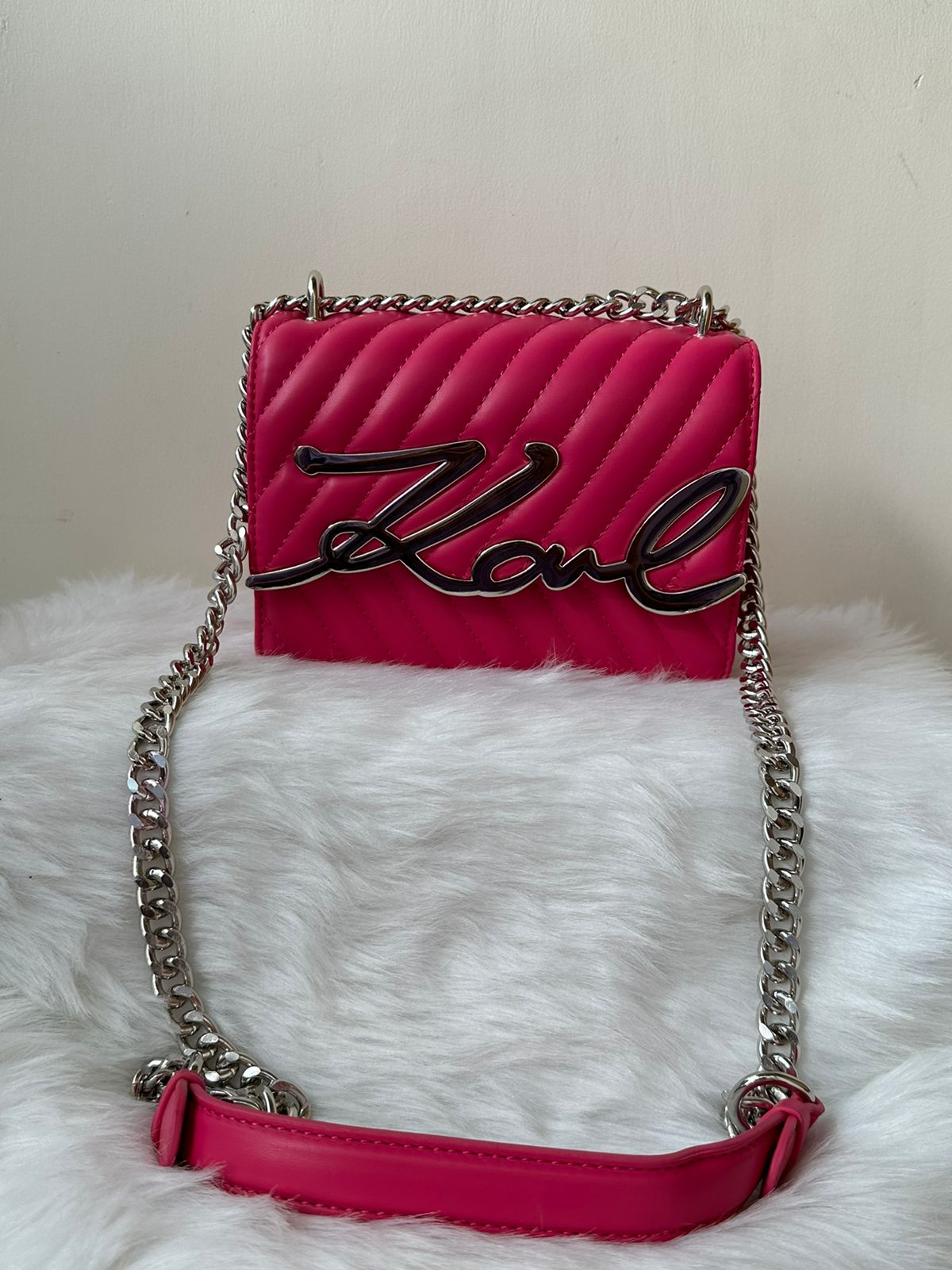 Krl Lagerfd Quilted Flap WOmen Hand bag