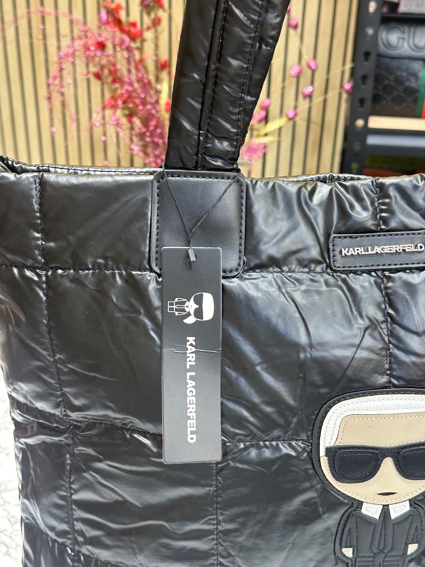 KAL LAGERLD QUILTED PUFFER TOTE Women Hand Bag