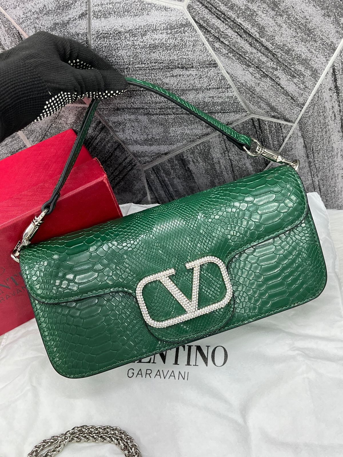 Valenti Garani Loco Croc Skin Large Women Hand Bag