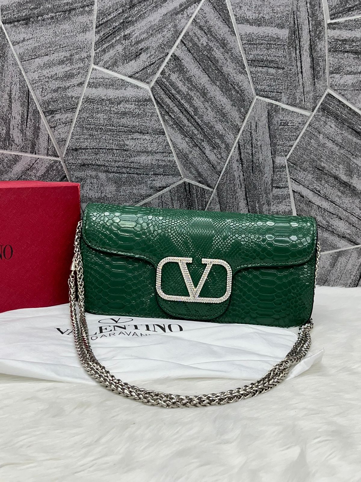 Valenti Garani Loco Croc Skin Large Women Hand Bag