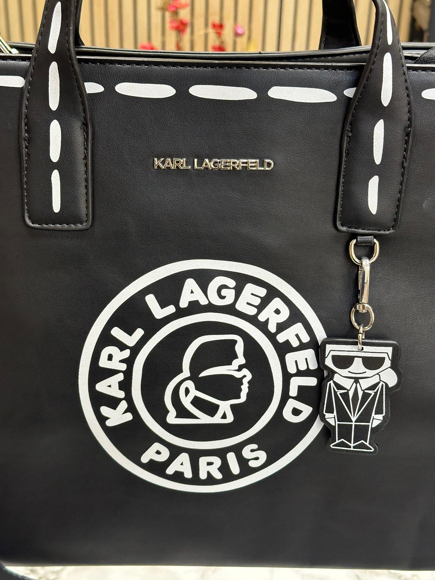 KAL LAGERFD PARIS NOUVEAU LEATHER TOTE WOMEN HAND BAG