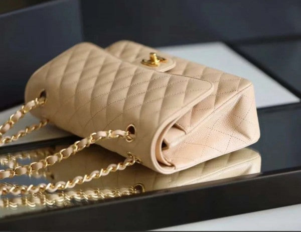 Chnel Claic Jumbo Flap Shoulder Bag With OG Box Women Dust Bag (Apricot - 794)