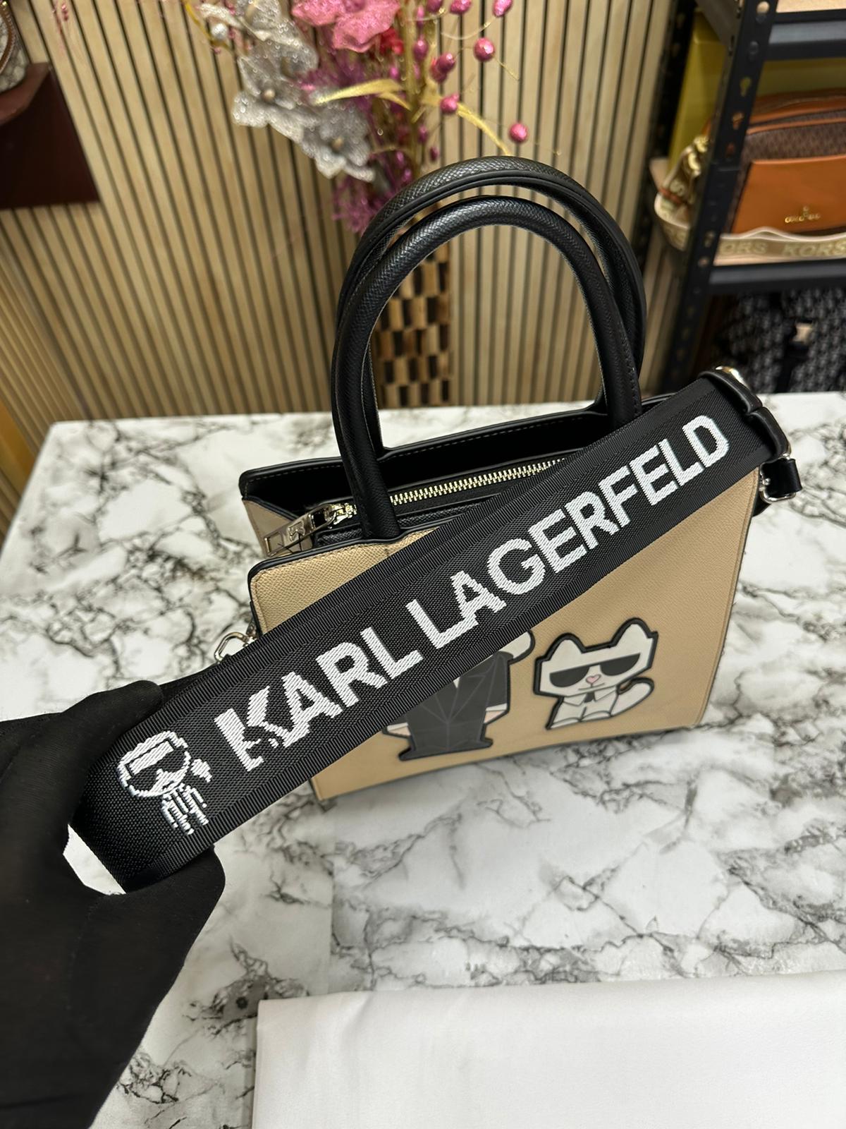 KAL LAGFELD MAYBELLE LOGO KARL & CAT TOP HANDLE SATCHE Women Bag