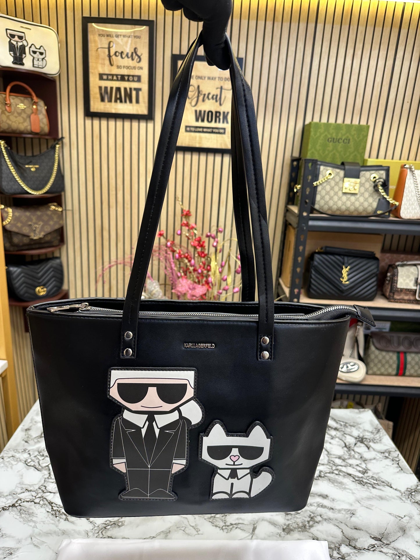 KAL LAGERFLD MAYBELLE ZIP TOTE Women Bag