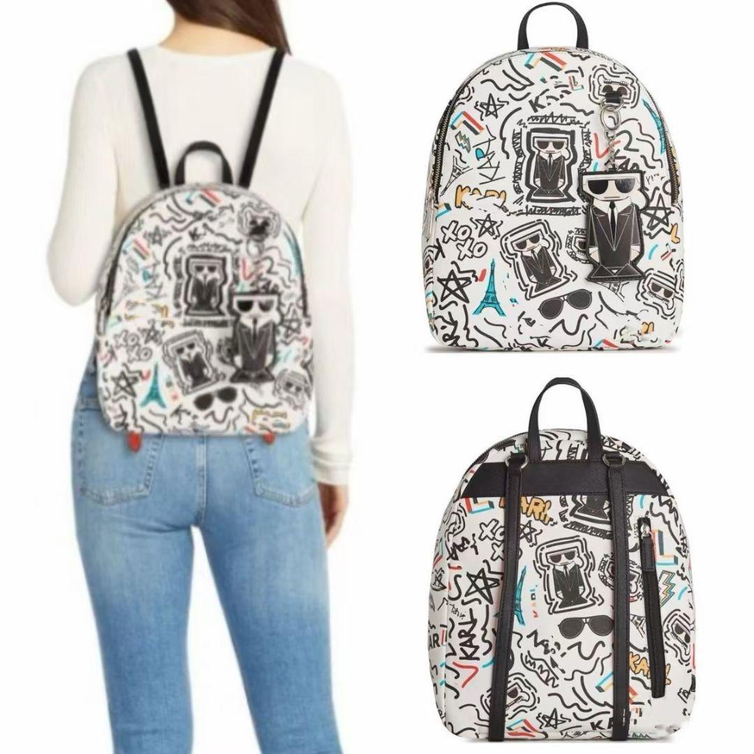 KAL PRINTED TASSLE BACKPACK WITH DUST Women Bag