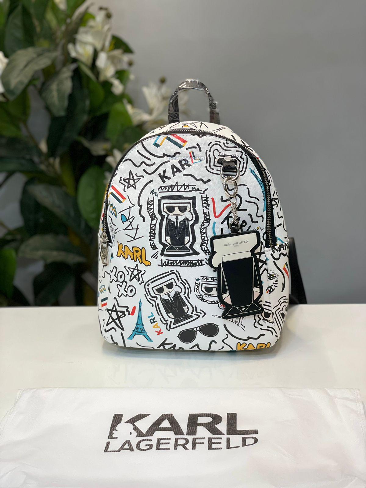 KAL PRINTED TASSLE BACKPACK WITH DUST Women Bag