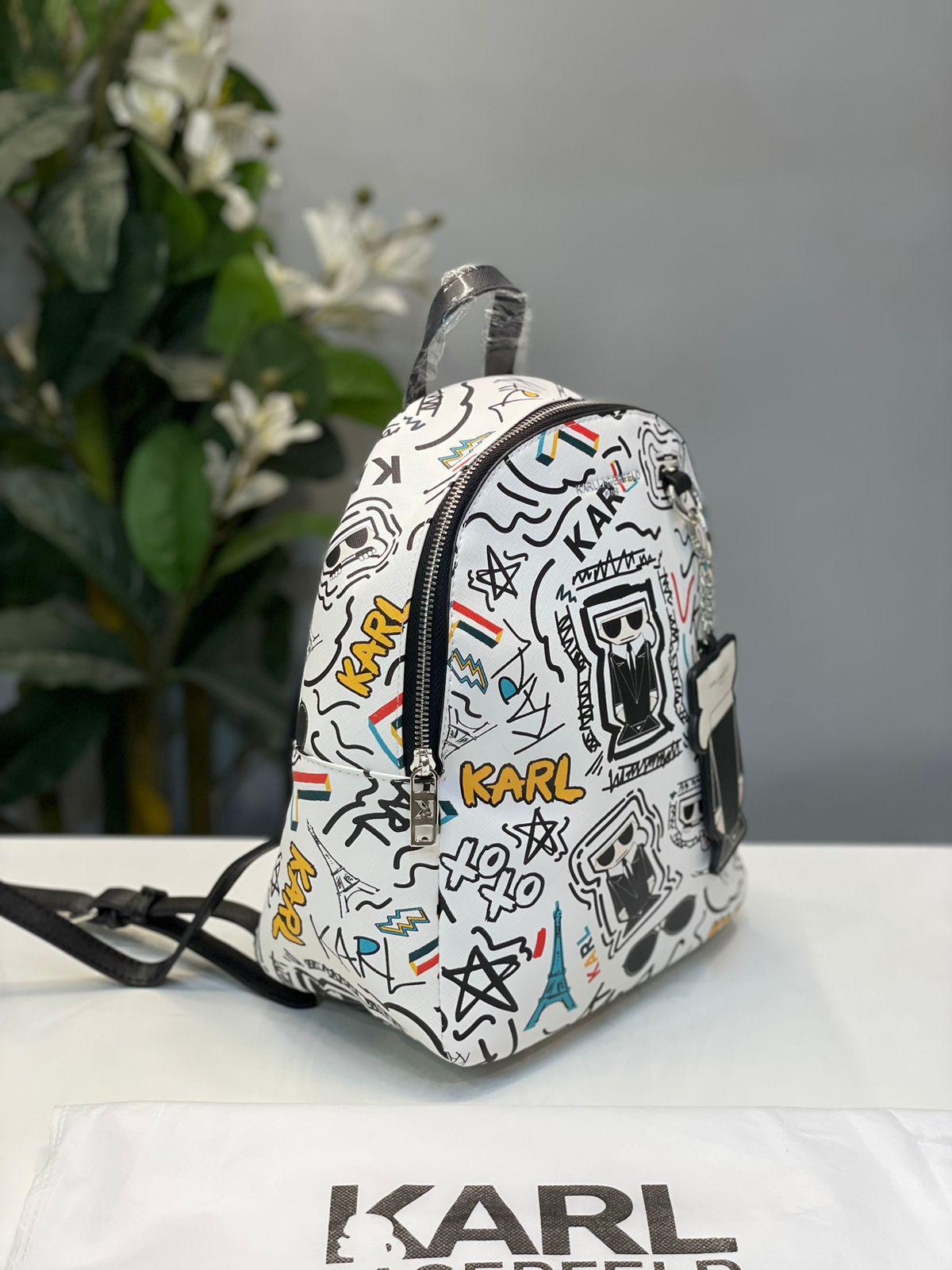 KAL PRINTED TASSLE BACKPACK WITH DUST Women Bag