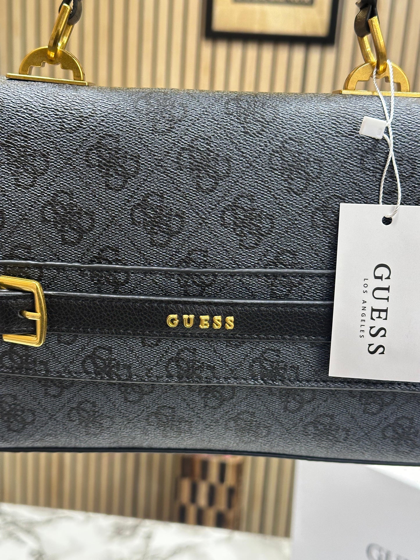 GUES SESTRI LOGO TOP HANDLE PU WITH OG BOX AND DUST BAG PREMIUM QUALITY Women BAG