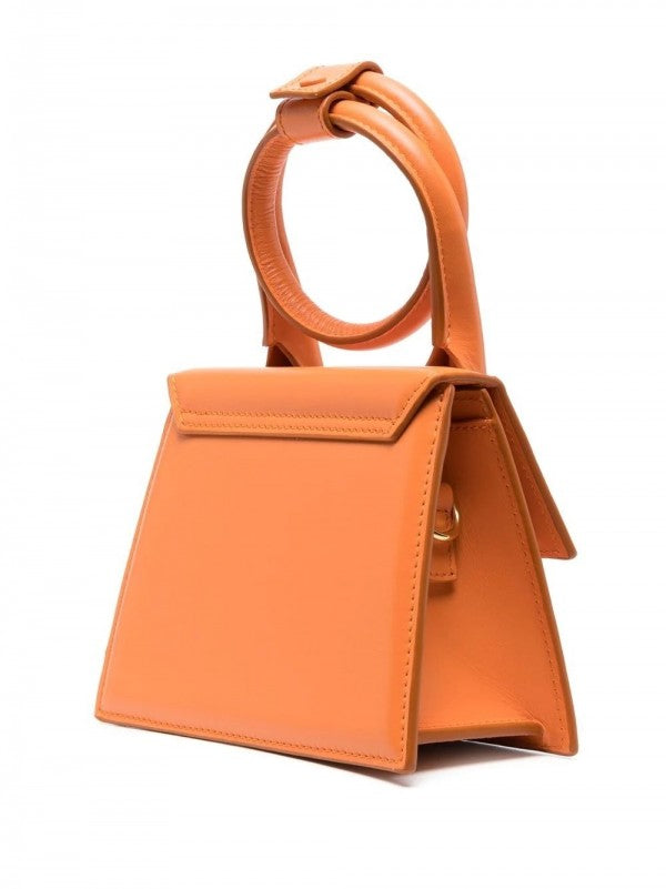 Jacquus Le Chiuito Noeud Bag With OG Box Dust Bag & Extra Sling Belt (Orange - 136) Women BAG