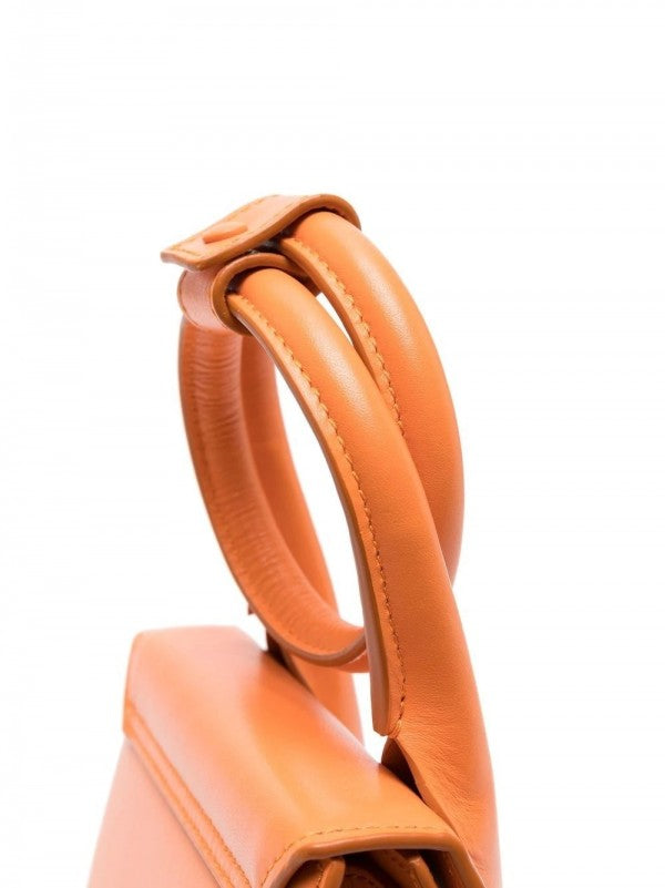 Jacquus Le Chiuito Noeud Bag With OG Box Dust Bag & Extra Sling Belt (Orange - 136) Women BAG