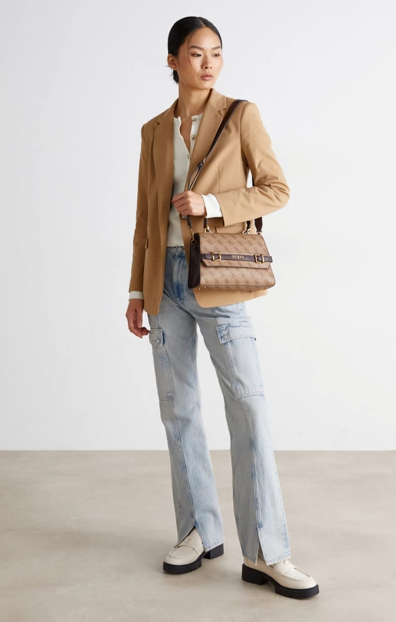 Gues Sestri Logo Top Handle Flap Women Bag