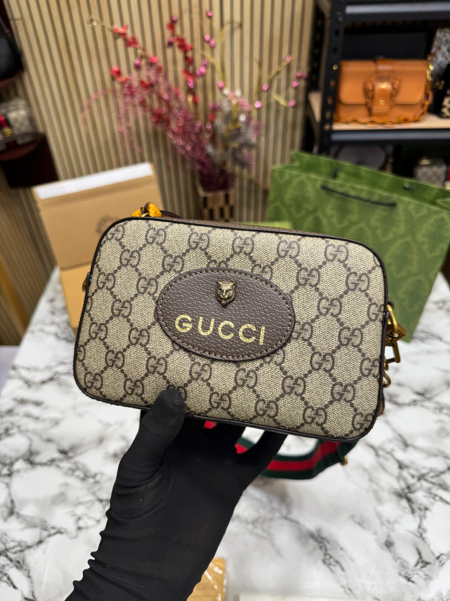 GUCI NEO TIGER PREMIUM SLING WITH OG DOUBLE BOX AND CARRY Women BAG