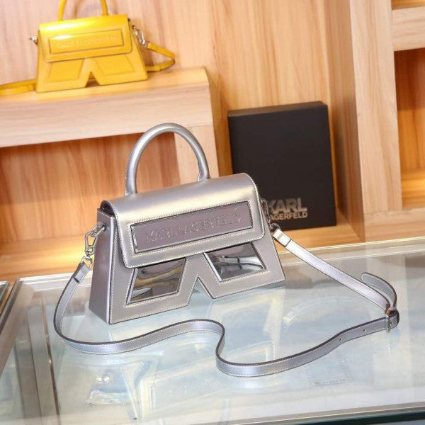 Kal Lagfeld K IKON Crossbody Shoulder Bag With OG Box & Dust Bag (Silver - 922) Women BAG