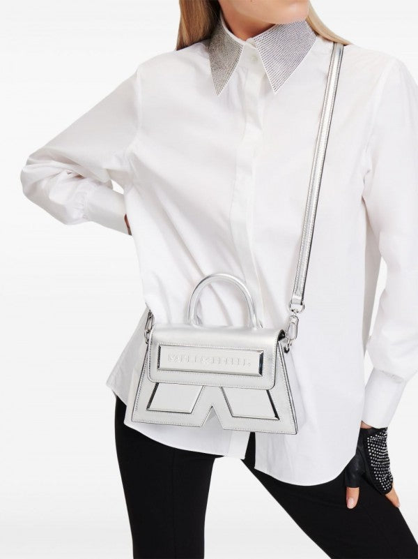 Kal Lagfeld K IKON Crossbody Shoulder Bag With OG Box & Dust Bag (Silver - 922) Women BAG