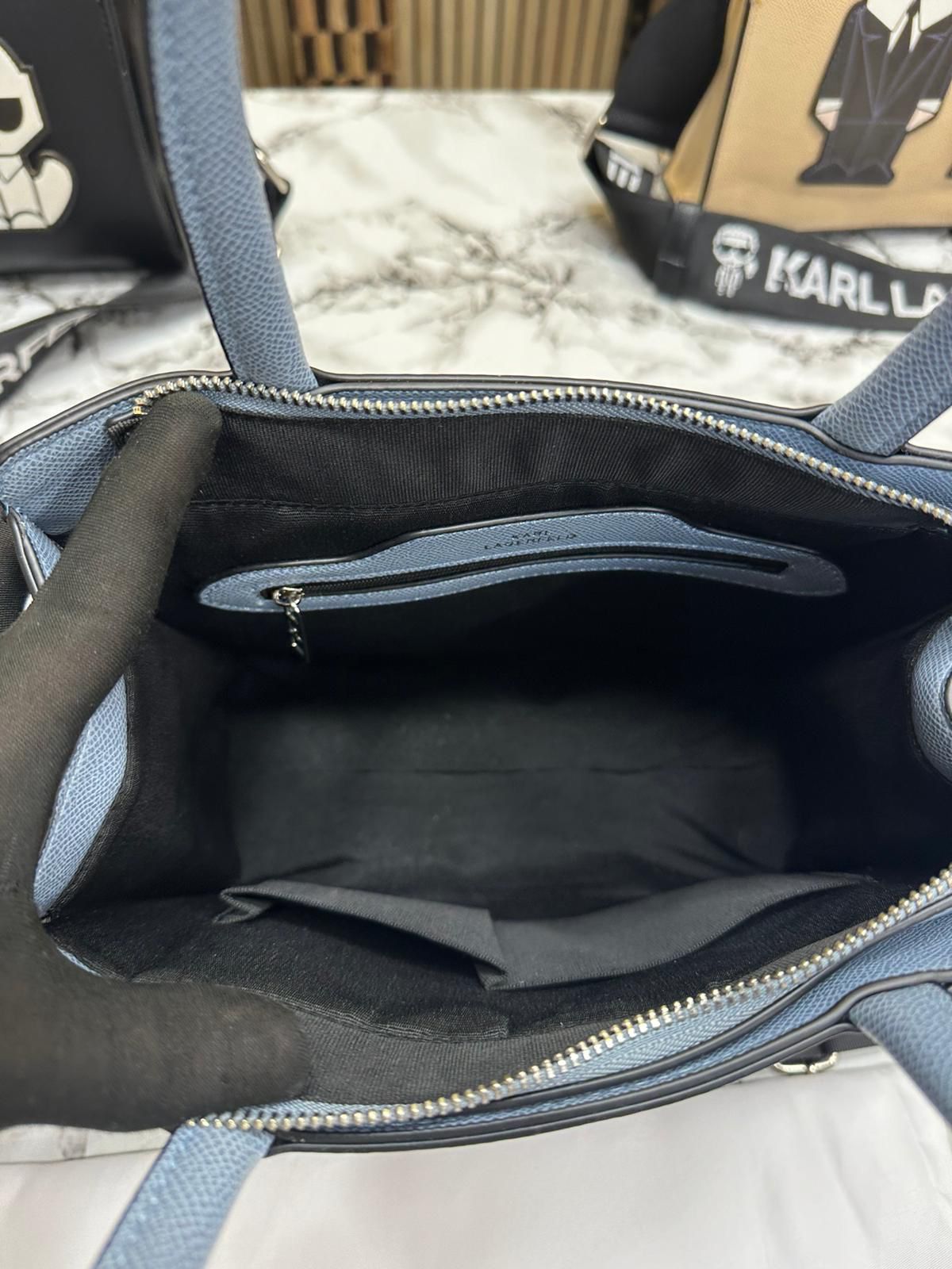 KAL LAGERFLD MAYBELLE LOGO KARL & CAT TOP HANDLE SATCHEL Women BAG