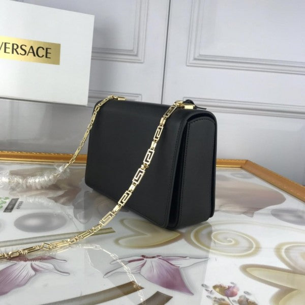 Vesce Jens Couture Crystal Medusa Shoulder Bag With OG Box & Dust Bag (Black - 976) Women Bag