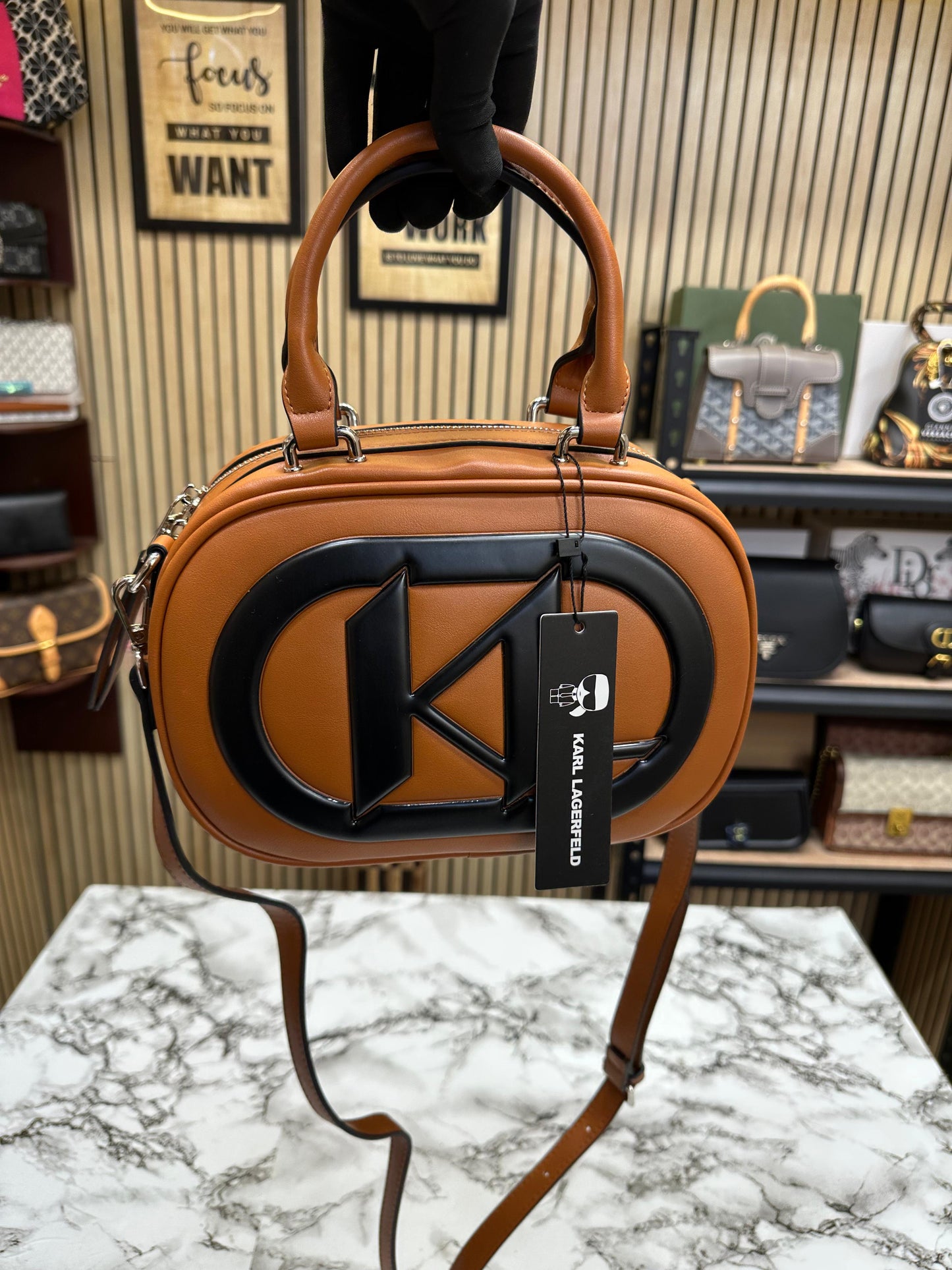 KAL LAGEFELD KL LOGO CROSSBODY BAG WITH DUST Women Bag