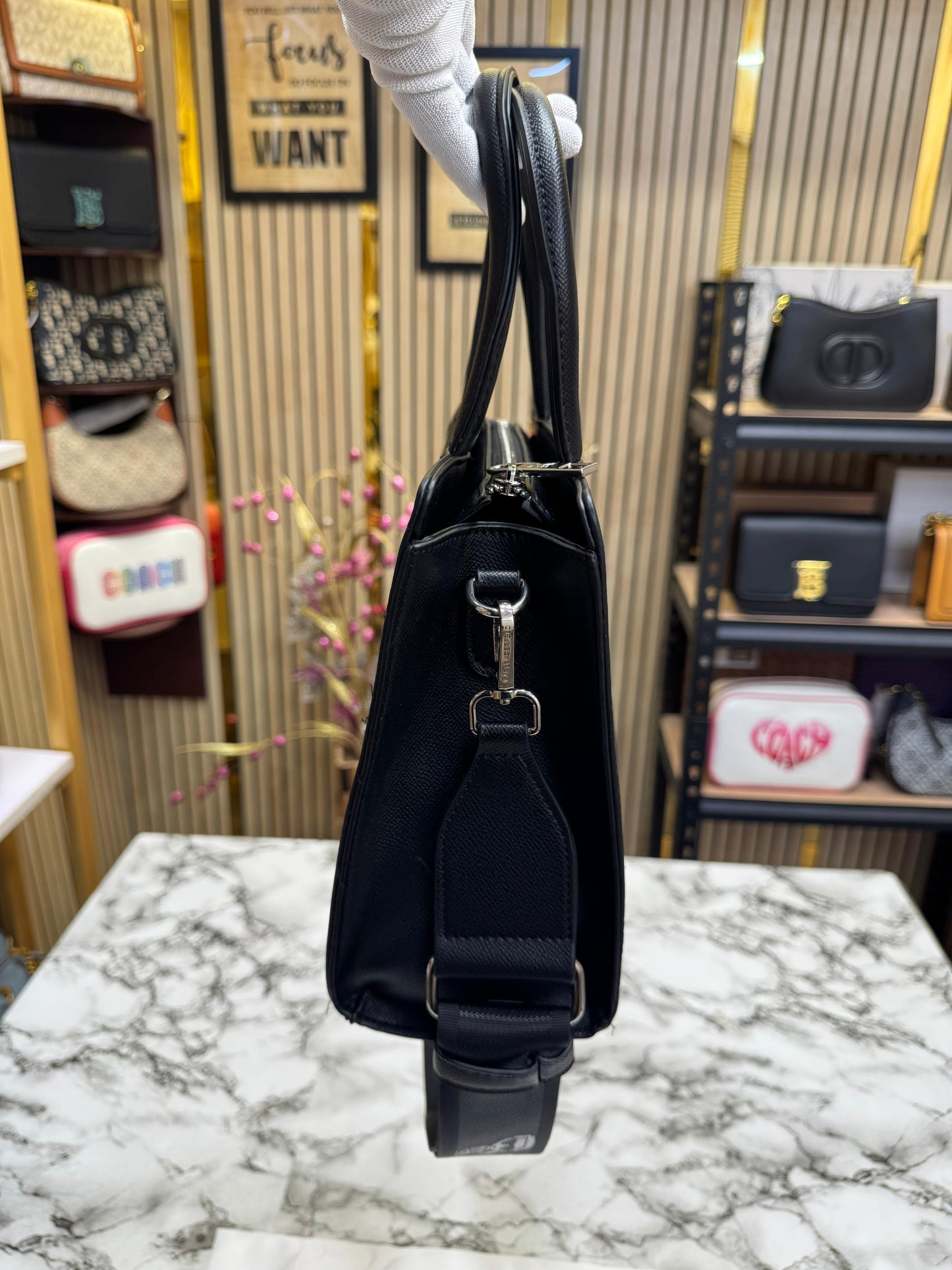 KAL LAGEELD MAYBELLE LOGO KARL CAT TOP HANDLE SATCHEL WOMEN BAG