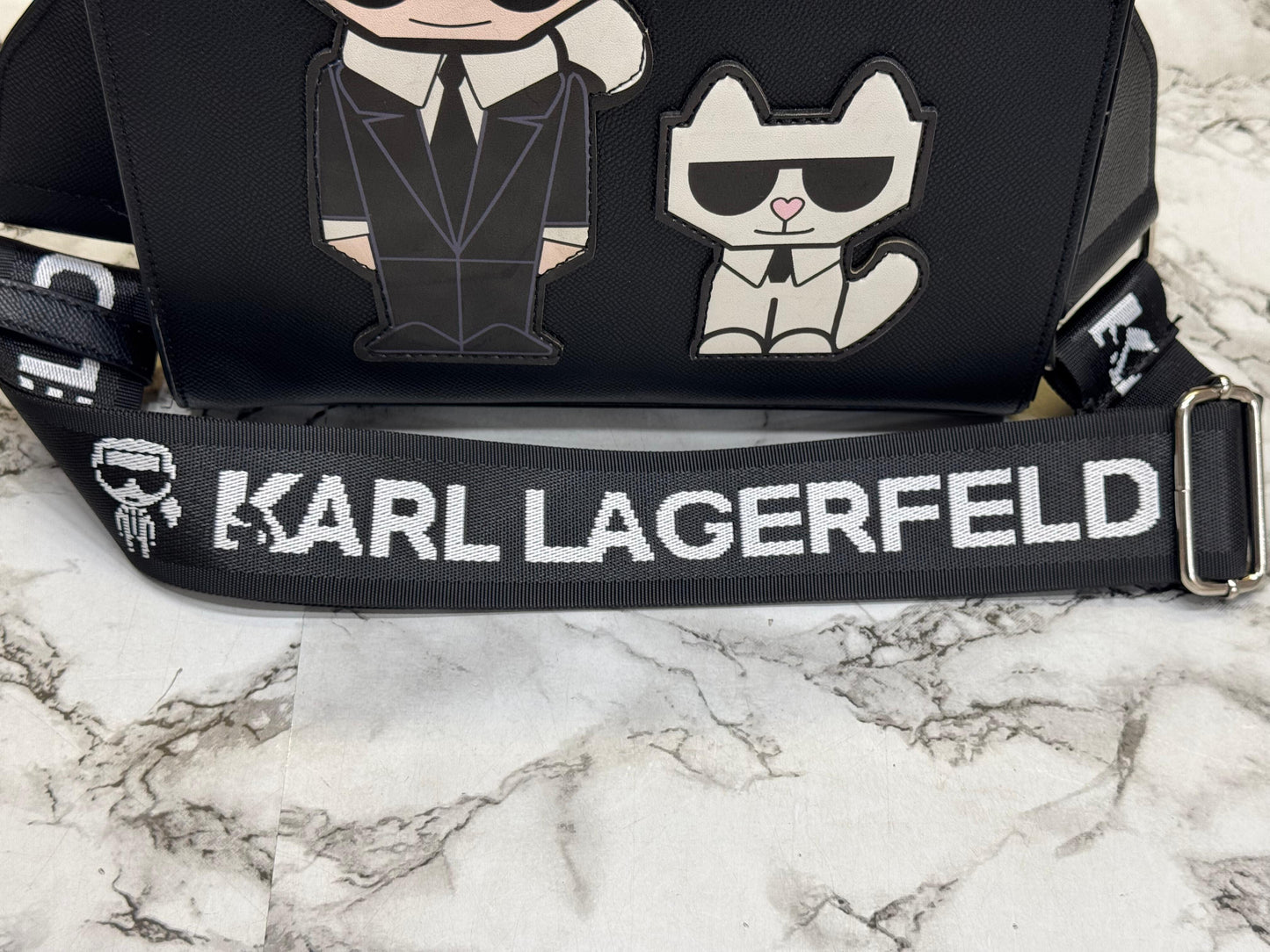 KAL LAGEELD MAYBELLE LOGO KARL CAT TOP HANDLE SATCHEL WOMEN BAG