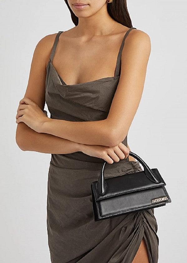 Jacqmus Le Chuito Long Handle With OG Box Dust Bag & Sling Belt (Black - 285) Women Bag