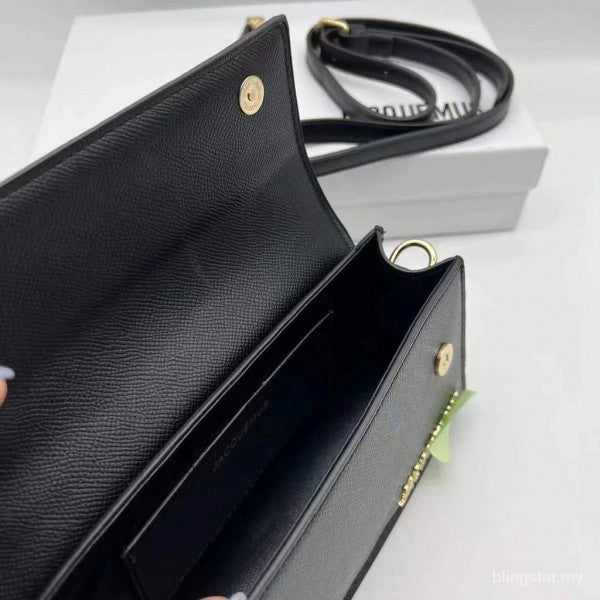 Jacqmus Le Chuito Long Handle With OG Box Dust Bag & Sling Belt (Black - 285) Women Bag