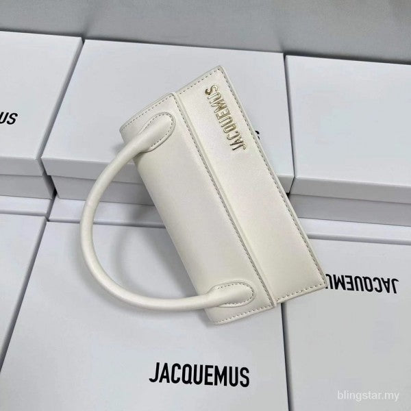 Jacqmus Le Cquito Long Handle With OG Box Dust Bag & Sling Belt (White - 286) Women Bag