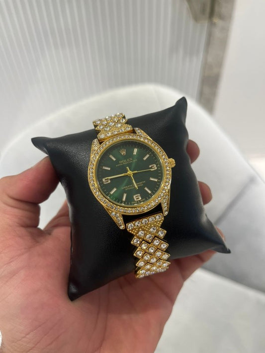 Rlex_LD_damond_Green_dial FOR LADIES WATCH