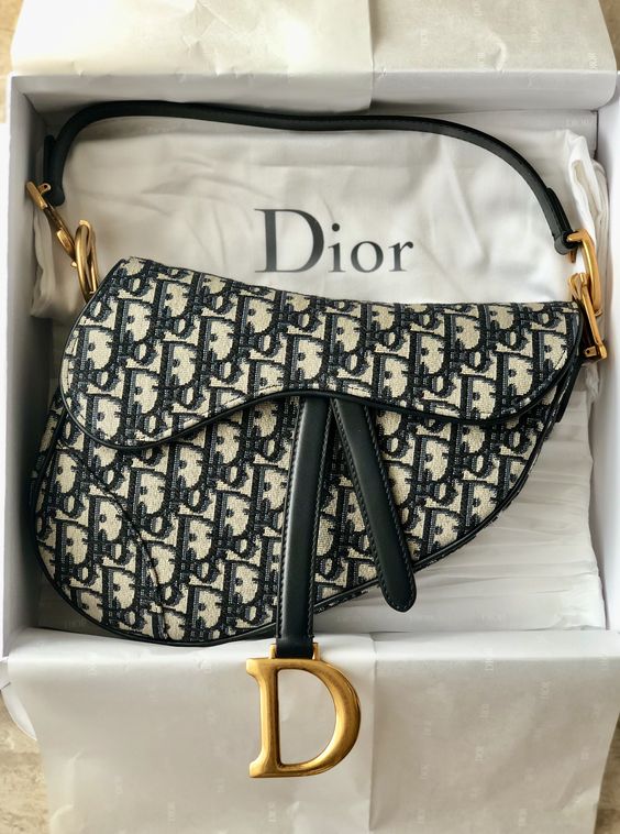 Dir Sdle Printed With OG Box & Dust Bag (Printed Black - 153) Women Handbag