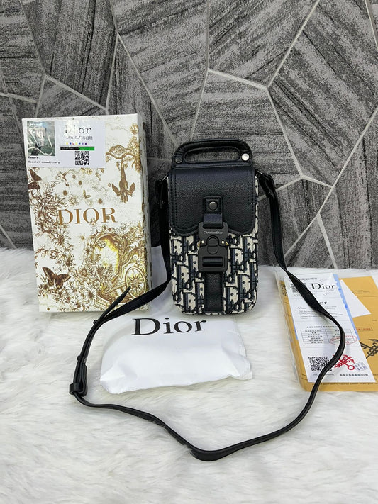 Dir Sdle Vertical Phone Bag For Man & Woman BLACK