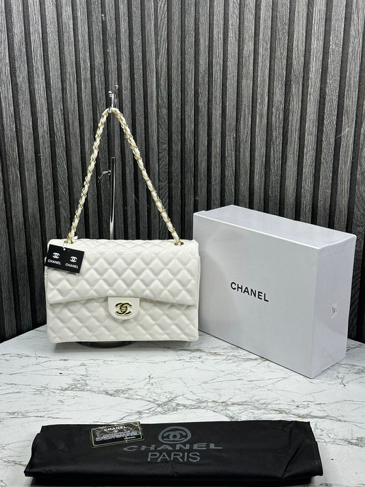 CHNEL FLAPBAG Women Handbag WITH BOX WHITE