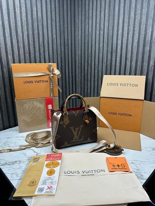 LOUS VUTON PREMIUM ONTHEGO COIN POUCH WITH DOUBLE BOX Women Handbag