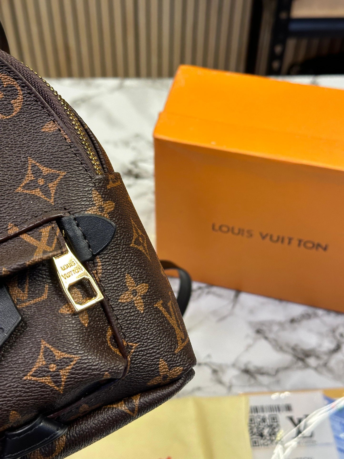 LOUS VUTON PALM SPRINGS BAGPACK WITH BOX