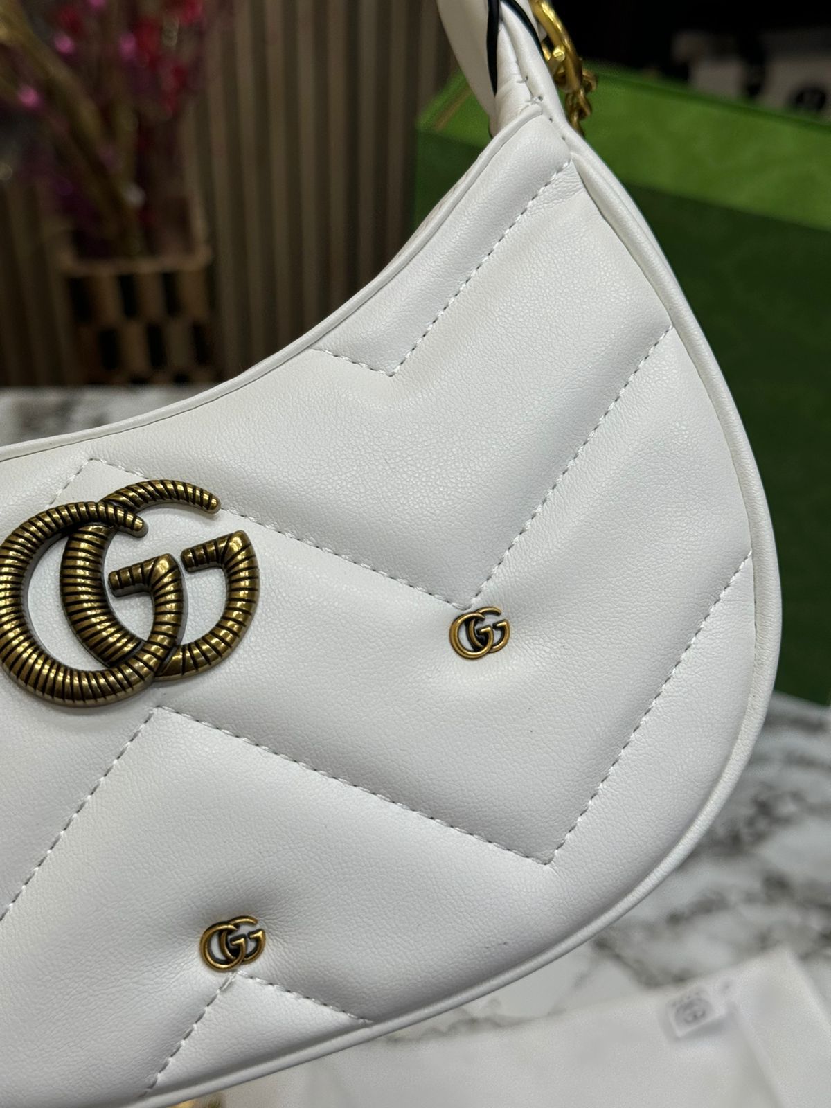 GUCI GG MAMONT HALF MOON handbags