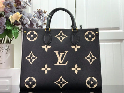 LOUS VUION ON THE GO BLACK WITH DUST BAG