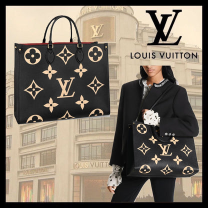 LOUS VUION ON THE GO BLACK WITH DUST BAG