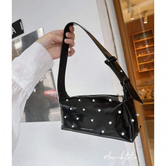 hars & Keth Pearl-Embellished Top Woman Handle Bag