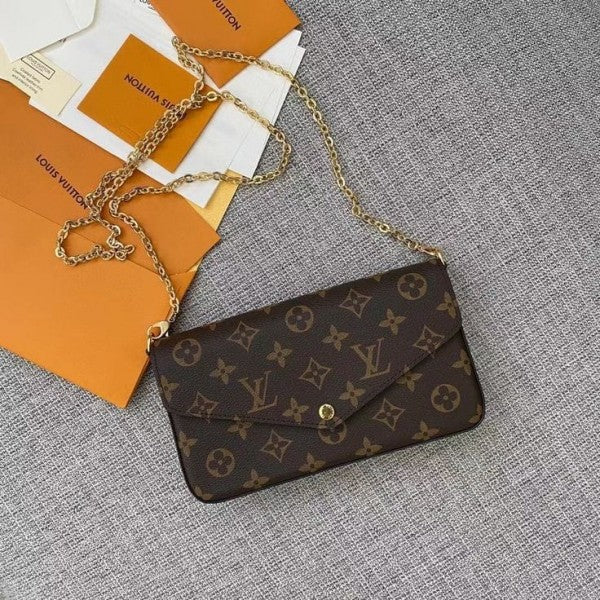 Lous Vuion LV Felice Monogram Pocette With OG Box & Dust Woman Hand Bag