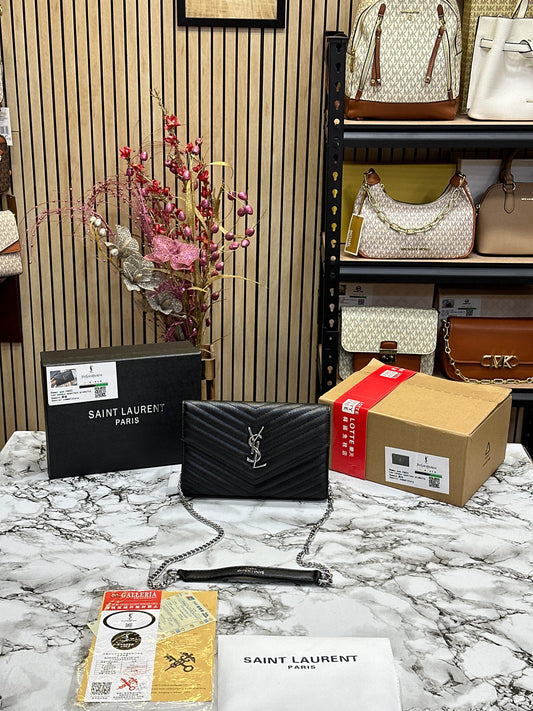 YSL SINT LAURENT COLLEGE BAG WITH OG DOUBLE BOX WOMEN HANDBAG