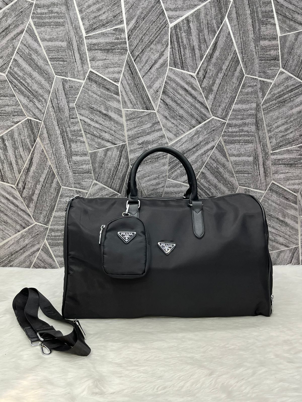 Prad Re Edition Duffle Bag Premium With Shoe Pocket  On Side