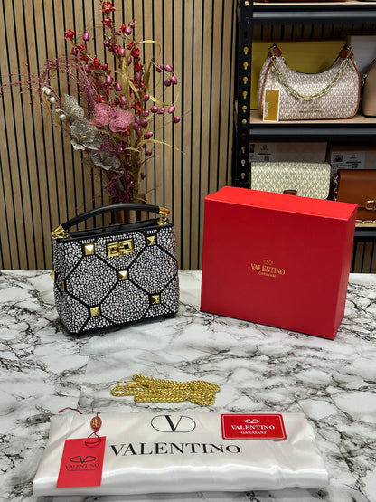 VALEINO GARANI RHINESTONE LAVIE HANDBAG