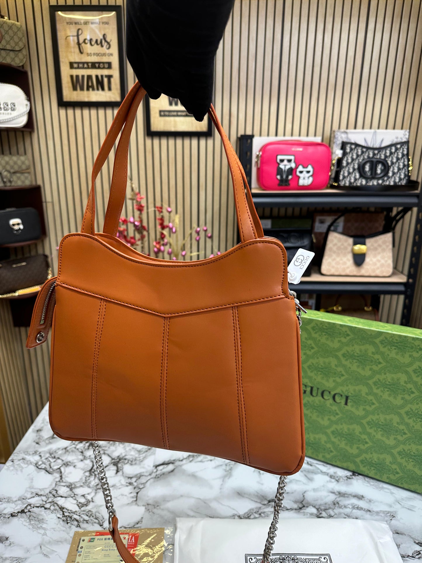 GUCI PETE GG TOTE WOMEN HAND BAG