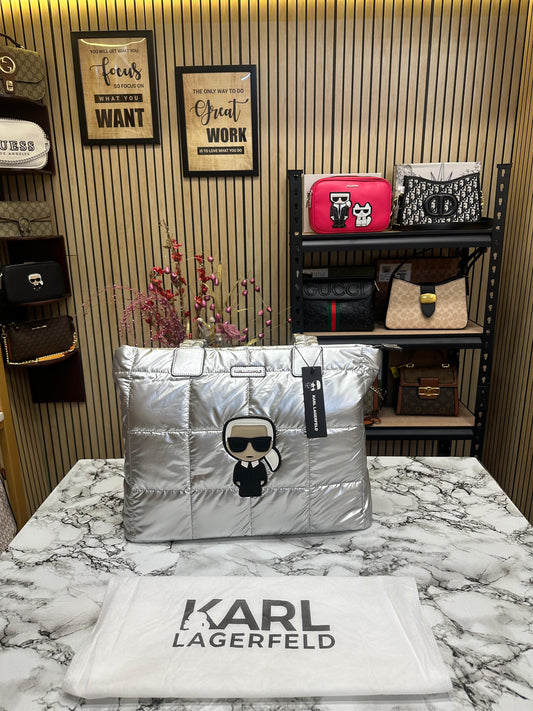 KAL LAGERLD QUILTED PUFFER TOTE Women Hand Bag