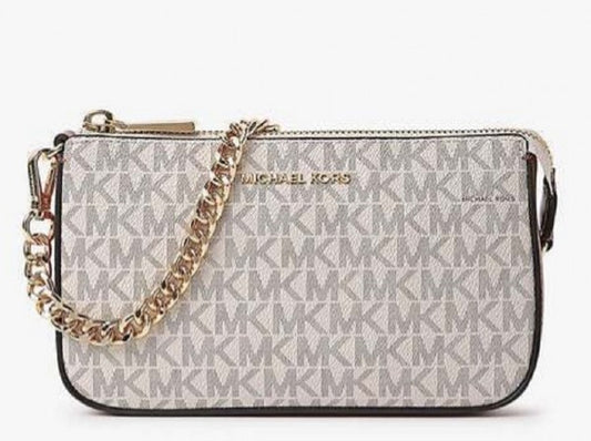 Michel Kos MD Chain Pouchette Bag With Dust Women hand Bag